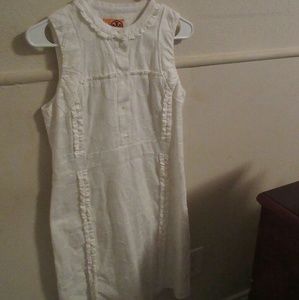 Tory Burch A-Line Polka Dot Dress White